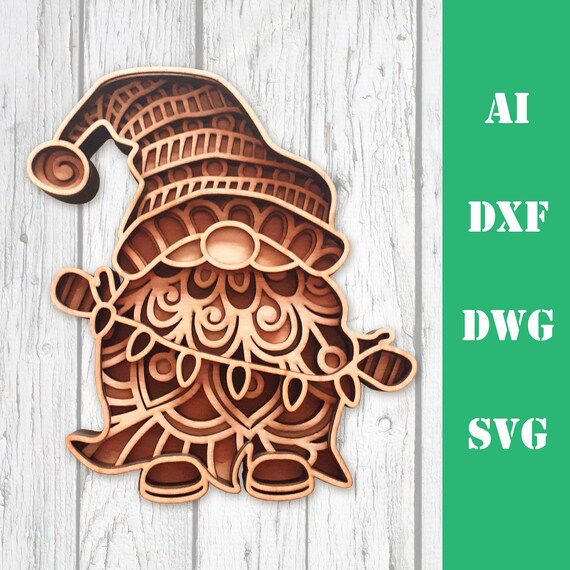Download Layered Christmas Gnome 3d Multi Layer Mandala Laser Cut File Etsy
