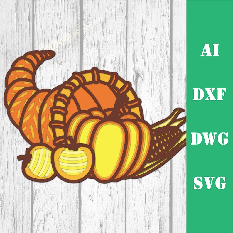 Download Thanksgiving cornucopia basket svg multi layer mandala ...