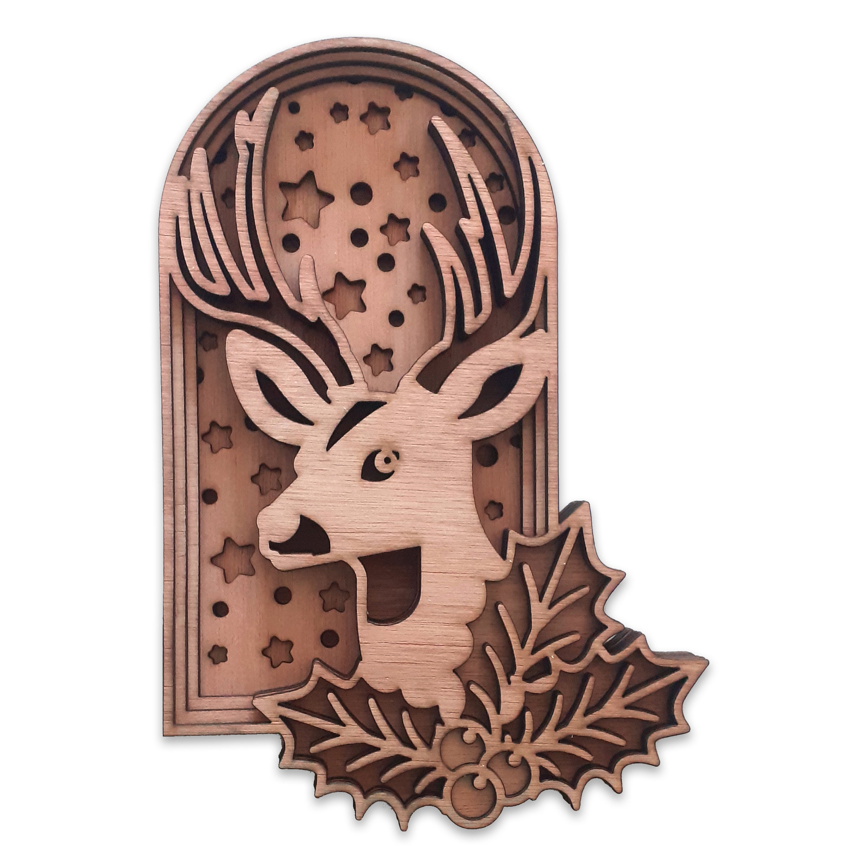 Reindeer Christmas Layered 3D Multi Layer Mandala Laser Cut File ...