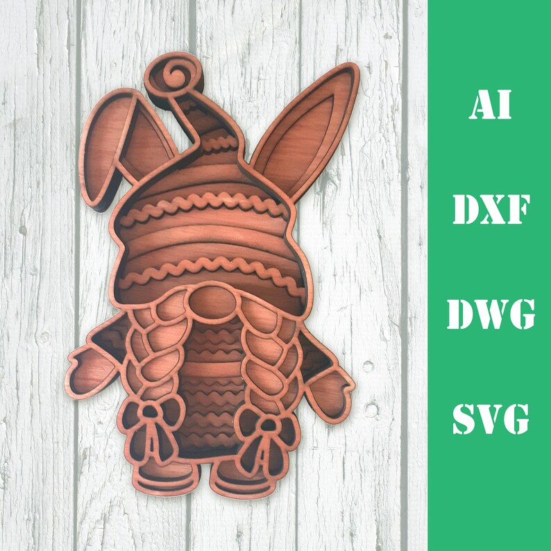 Download Easter Gnome Layered Multi Layer Mandala 3d Gnome Bunny Ears Etsy