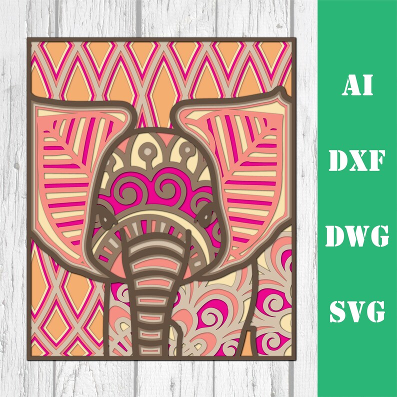 Free Free 97 Layered Elephant Mandala SVG PNG EPS DXF File