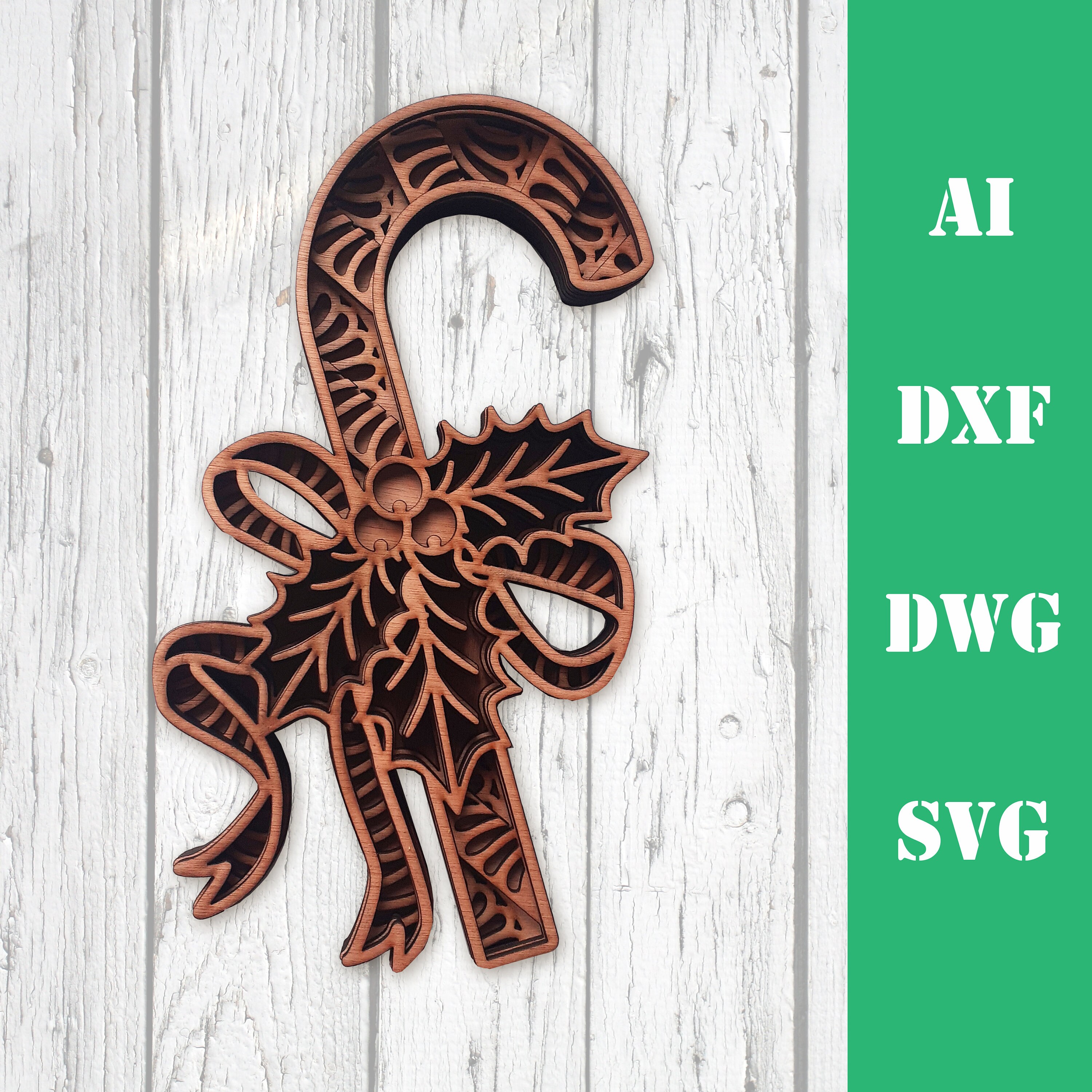 Christmas Bundle 3 3d Layered 5 Designs Mandala Laser Cut Files ...