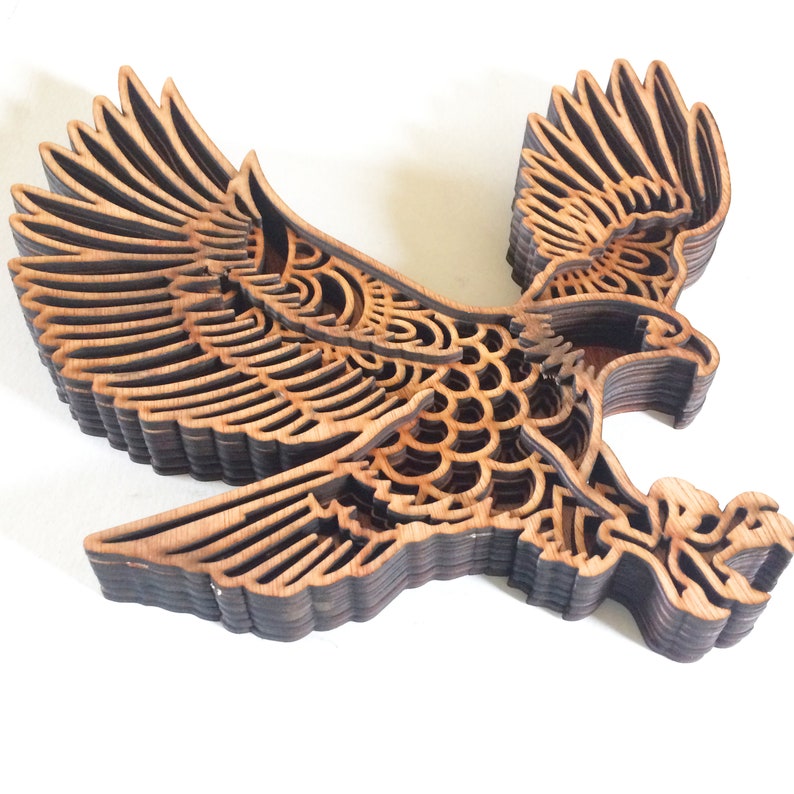 Download Eagle model multi layer mandala laser cut file commercial | Etsy