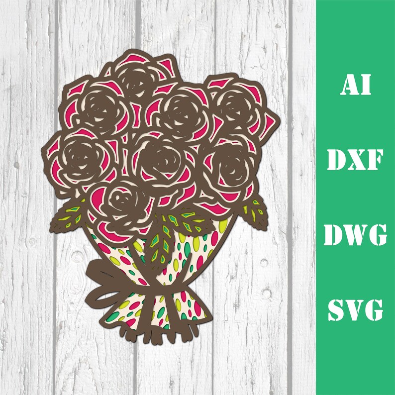 May include: A bouquet of brown roses with pink and white polka dots on the wrapping. The roses are tied with a brown ribbon.