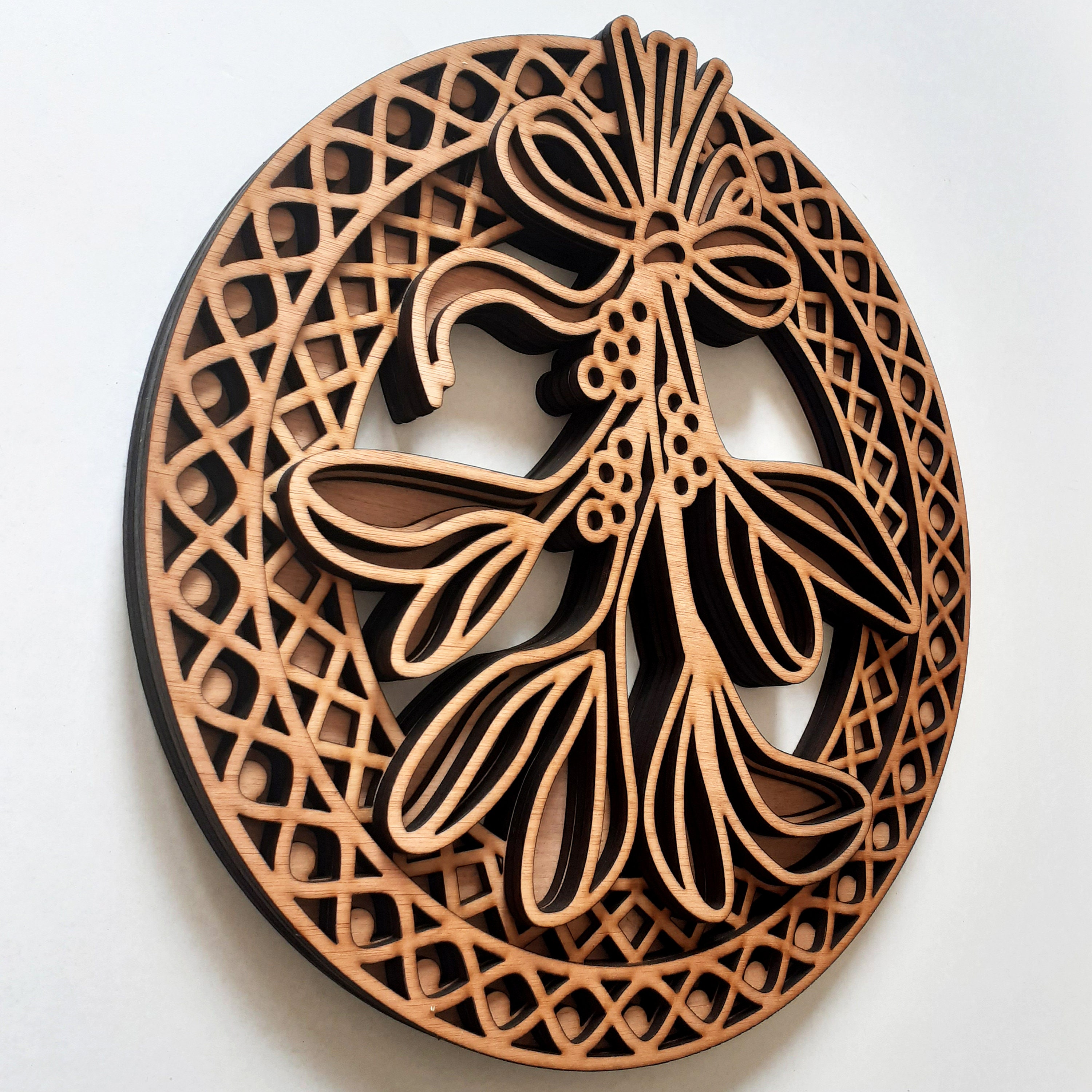 Layered Christmas Mistletoe 3d Multi Layer Mandala Laser Cut File ...