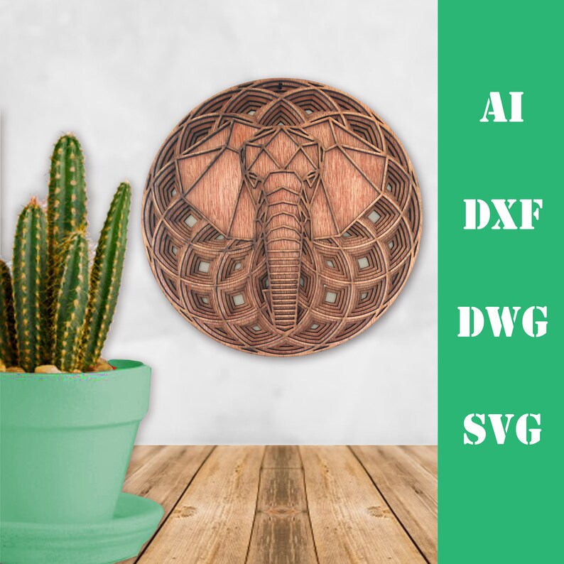 Free Free 97 Layered Elephant Mandala SVG PNG EPS DXF File