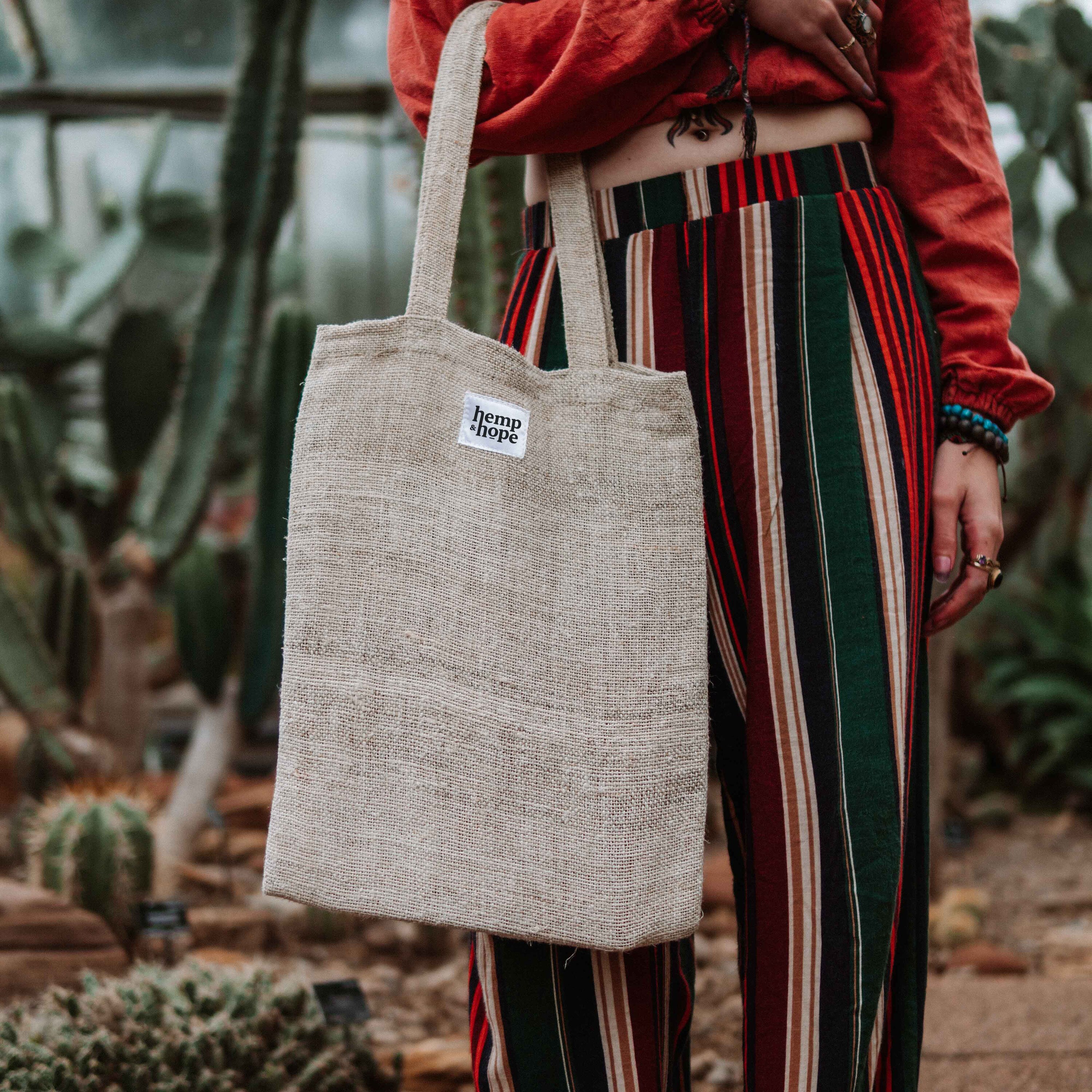 Hemp Tote Bag Raw Etsy