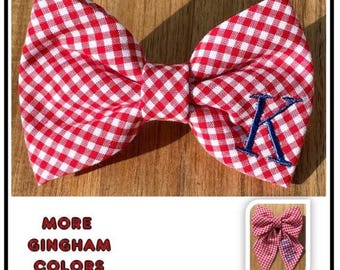 Gingham Dog Bow Tie-Dog Wedding Attire-Dog Wedding Bow Tie-Summer Dog Bow Tie-Best Dog-Dog Ring Bearer Bow Tie-14 Gingham Colors Available