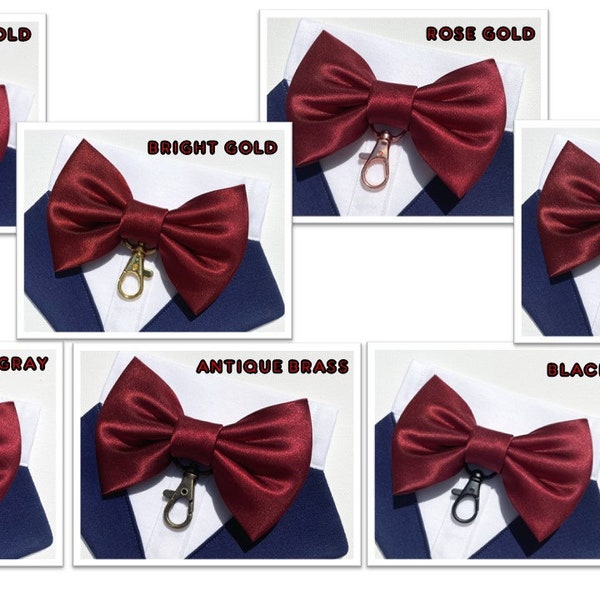Add a Metal Ring Clasp For Your Dog Ring Bearer to Carry Your Wedding Rings-Dog Tuxedo Bandana Wedding Ring Clasp-Dog Ring Bearer-