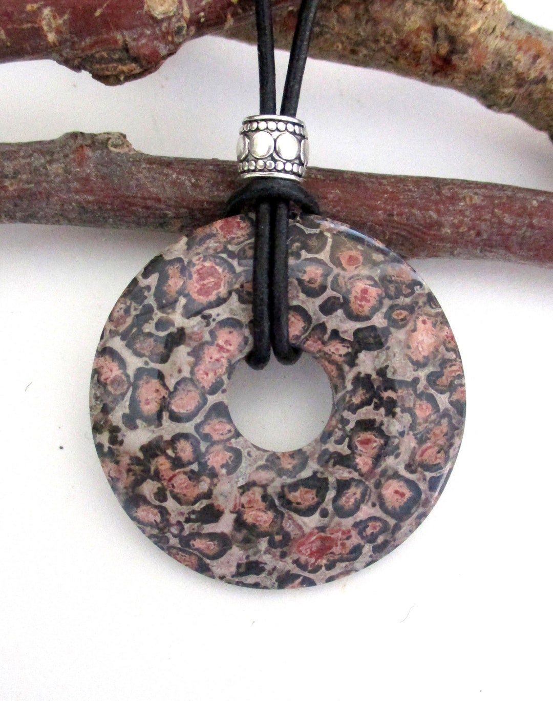 leopard skin jasper necklace leopard skin jasper necklace