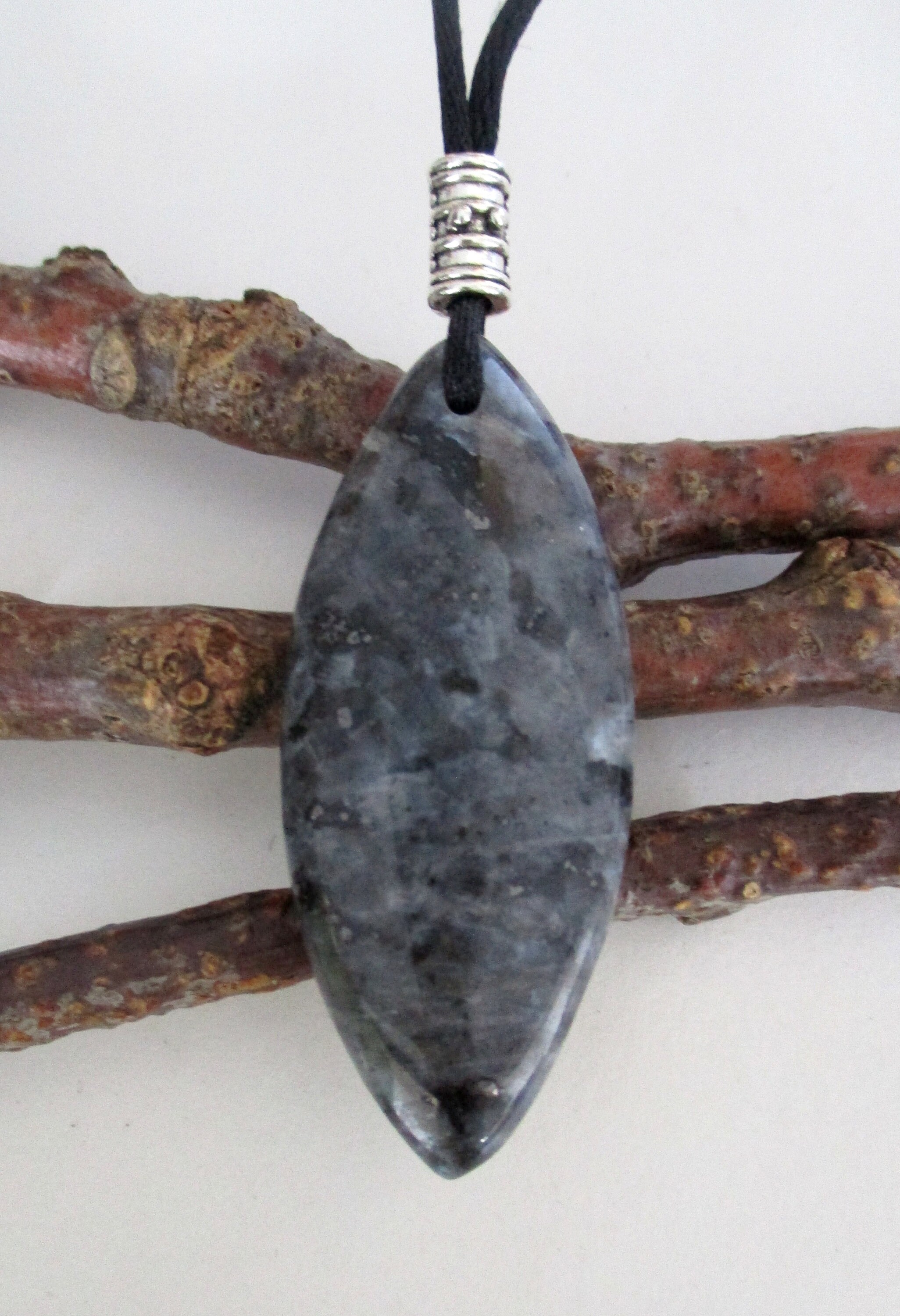 Larvikite Natural Stone Multi Shapes Energy Pendant Necklace