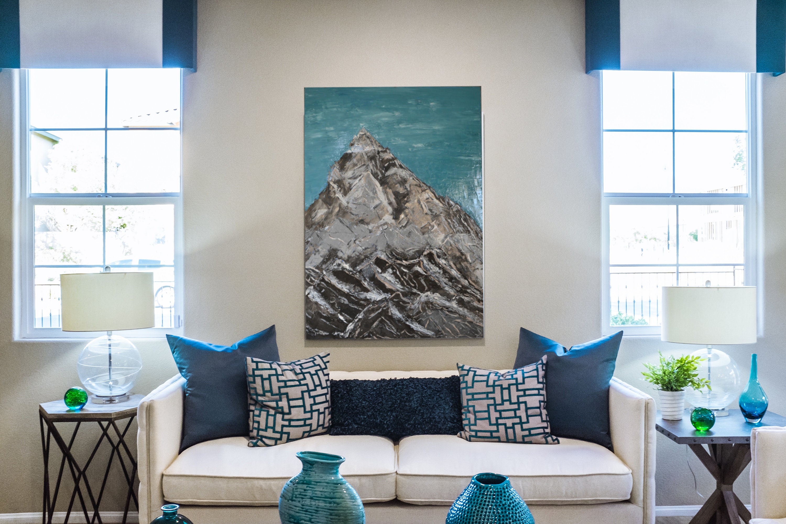 Modern House Art Modern Wall Art Modern Painting Wall Art Etsy