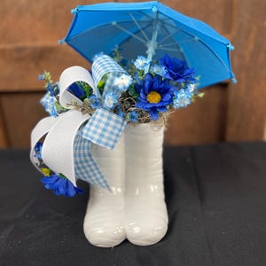 Umbrella Flower Boots Quilted Round Mat NCU0NNT1942