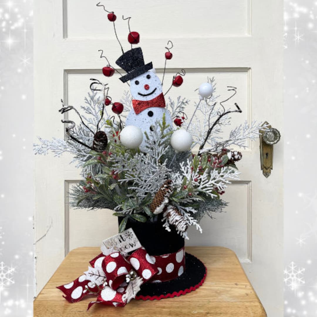 Snowman Top Hat Decoration, Snowman Hat Centerpiece, Snowman Hat Table