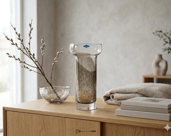 Björn Weckström per Nuutajärvi – Vaso finlandese in vetro artistico della metà del secolo