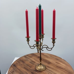 Vintage Brass Five-Arm Candelabra