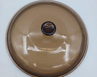 Vintage Corning Ware Visions Amber Pyrex 8 inch Lid (only)