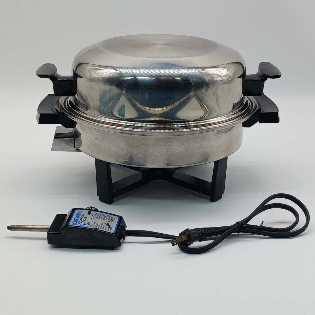 Vintage Towncraft 11 Inch Stainless Steel Electric Skillet W/ Etsy