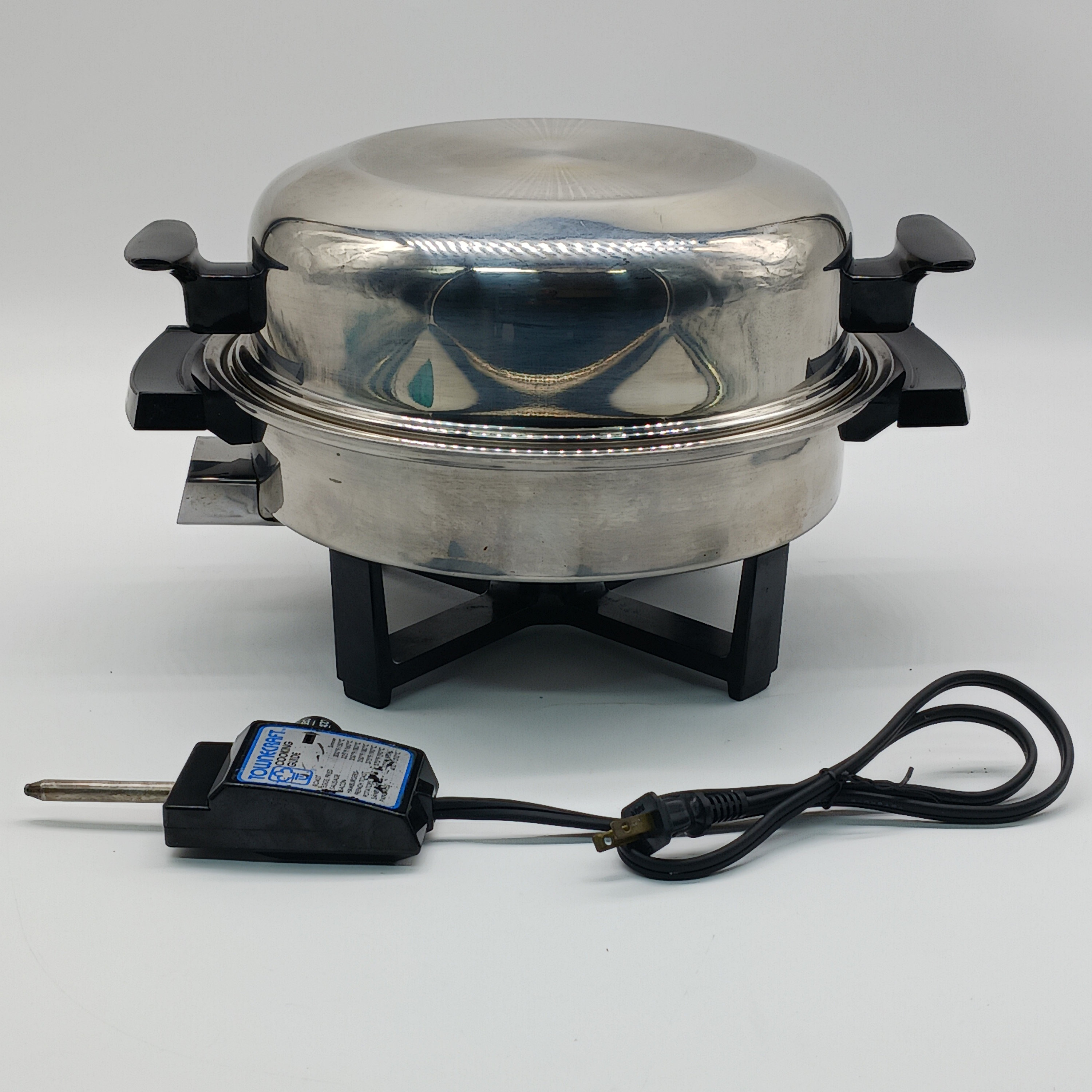 Vintage Towncraft 11 Inch Stainless Steel Electric Skillet W/ Etsy