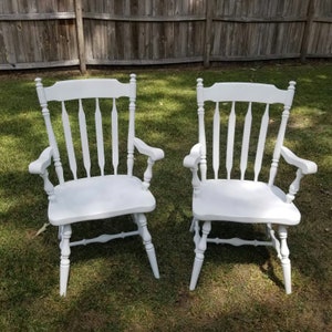 Vintage Pair Of French Country Ethan Allen Chairs