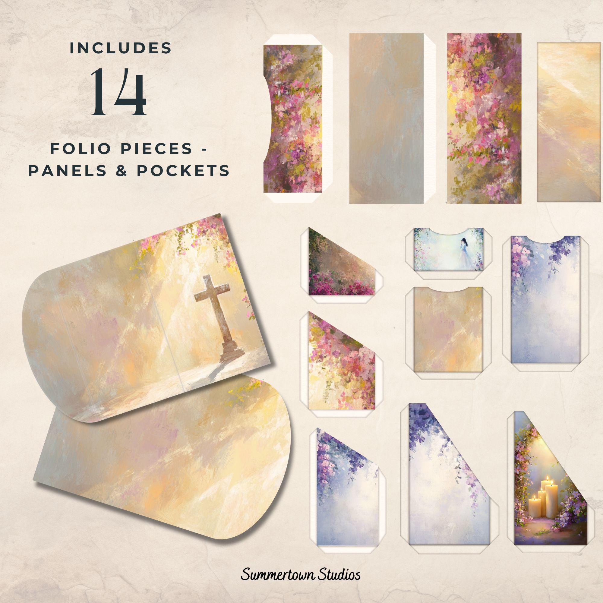 Theme For Projecting Scripture Jesus Theme Folio Pocket Project, Christian Faith Junk Journal Kit ...