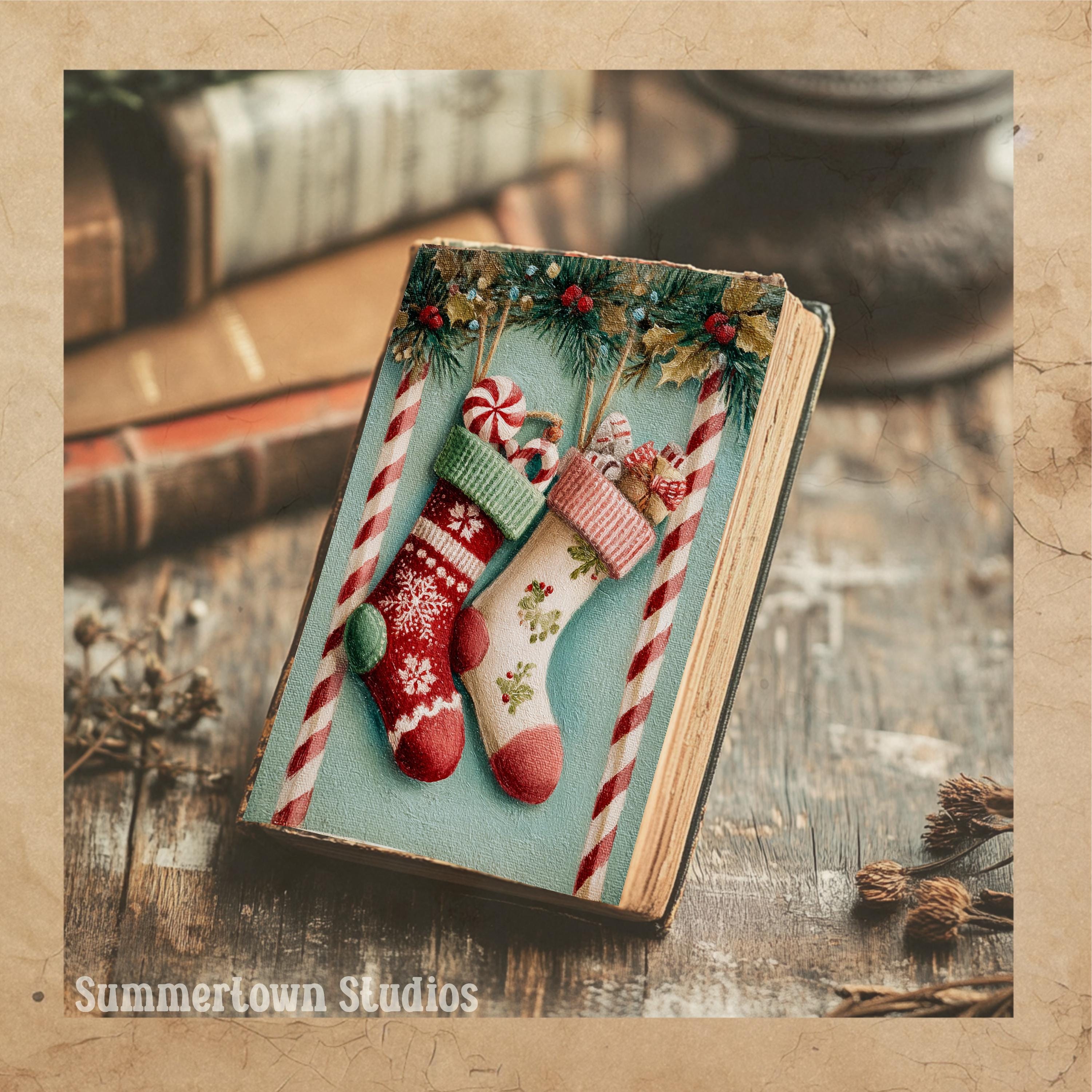 Digital Papers Retro Christmas Junk Journal Kit, Mid Century Vintage ...