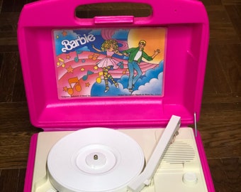 vintage barbie record player