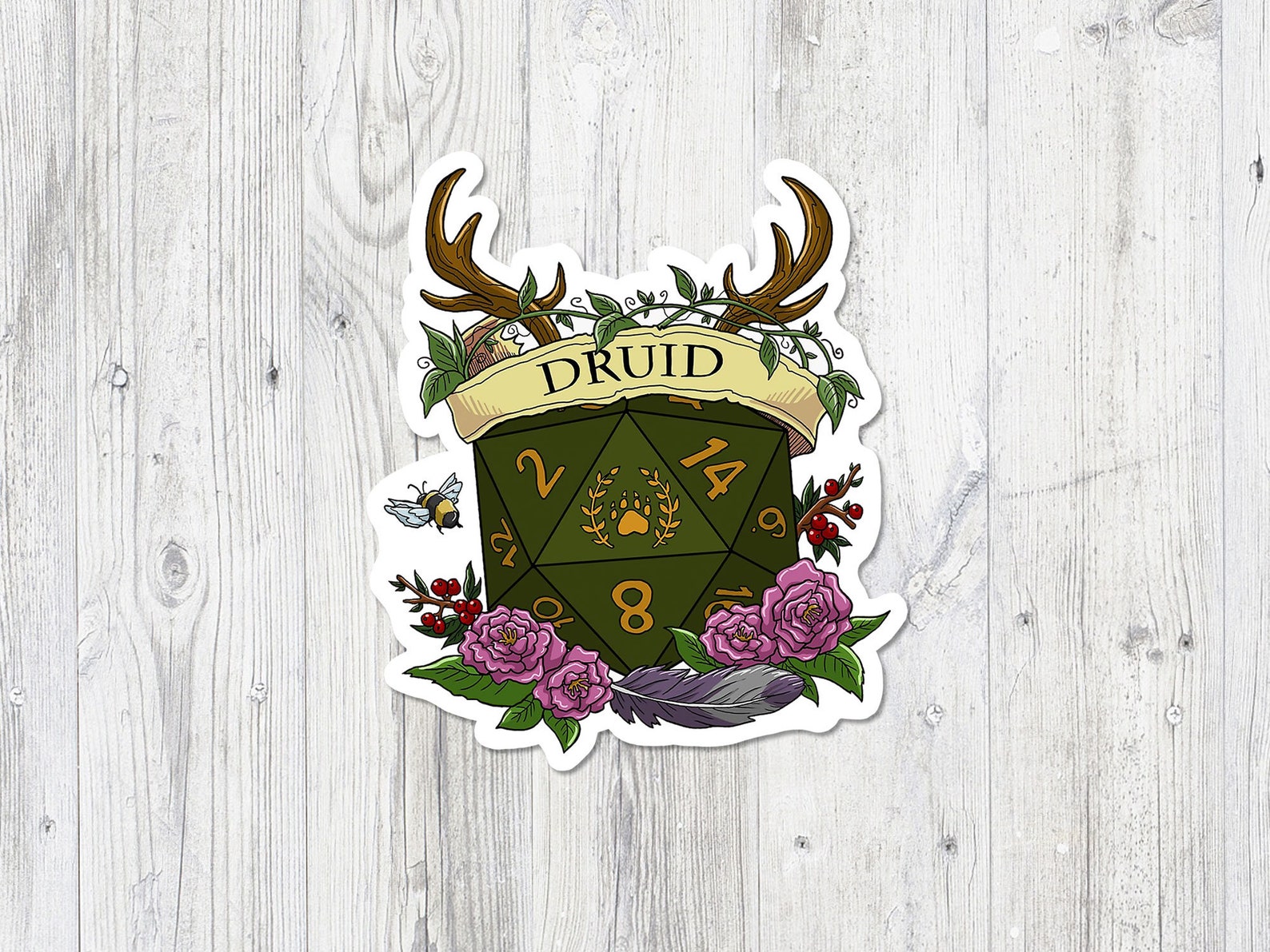Dnd Stickers Dnd Skin Druid Dnd Decal Gungeons and Dragons Etsy