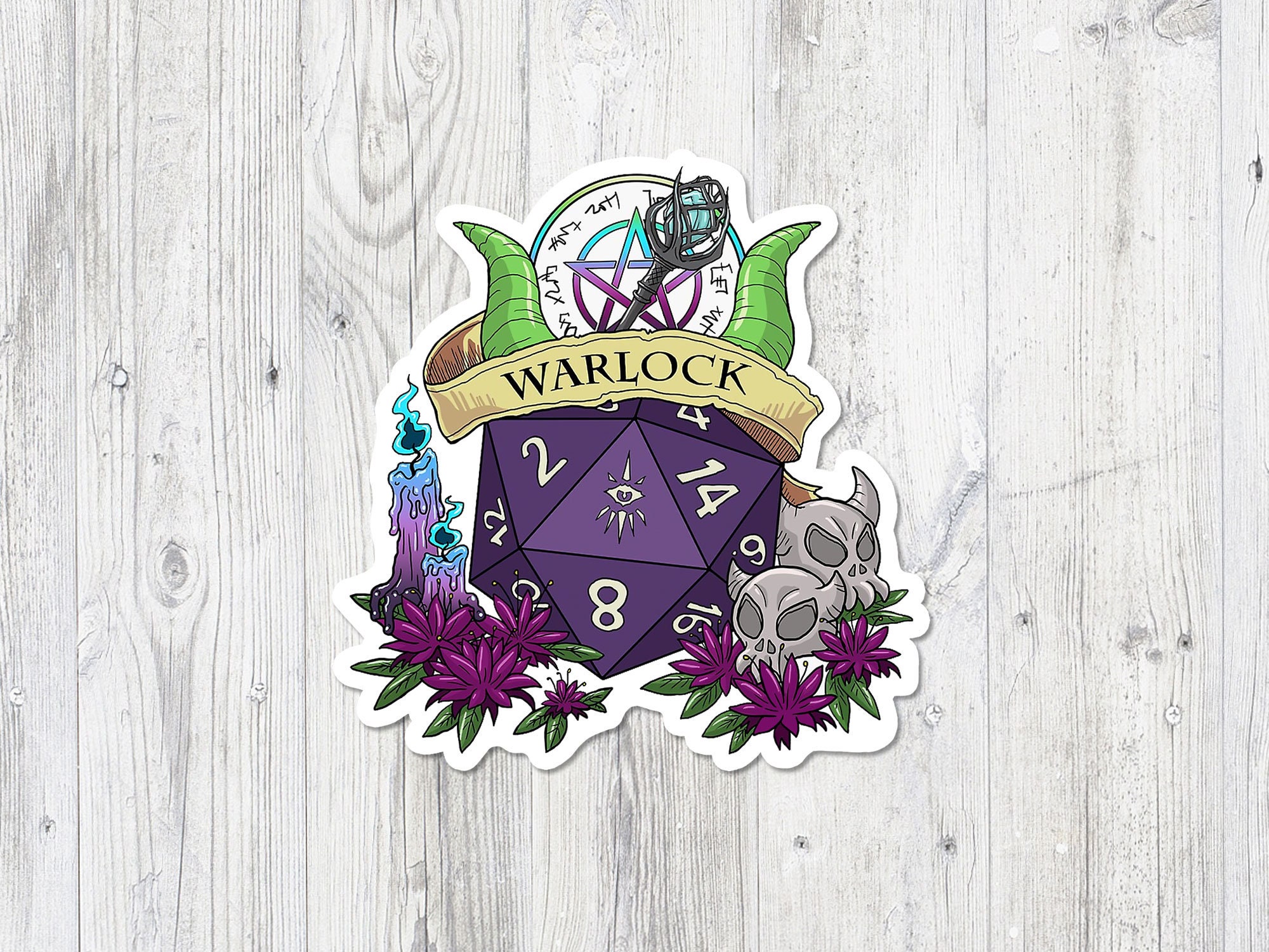 Dnd Sticker dnd skin warlock dnd decal gungeons and dragons Etsy