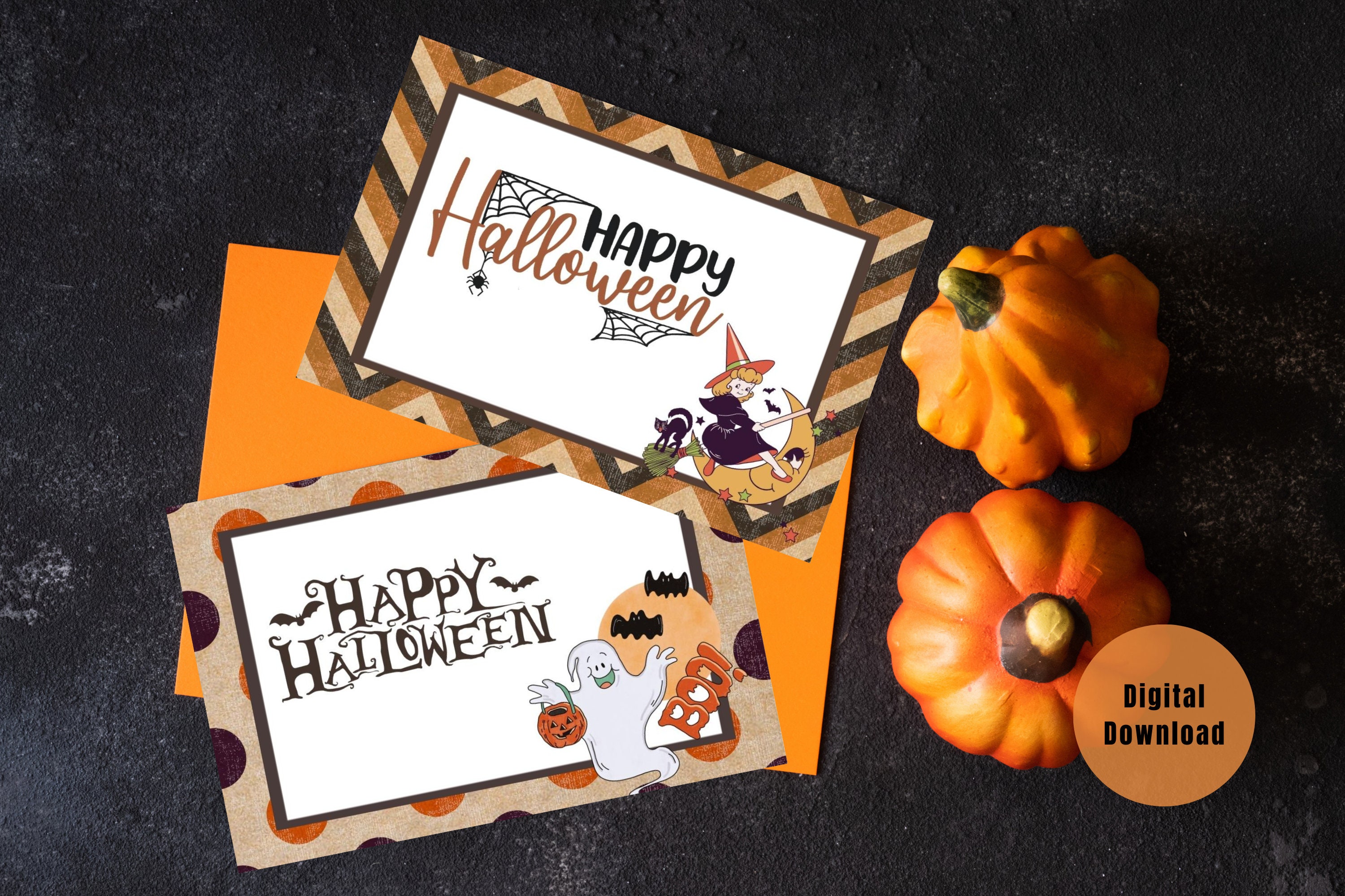 Vintage Halloween Note Cards | Halloween Stationery Digital Download ...