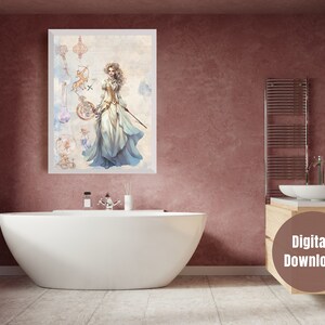 Sagittarius Zodiac Goddess Celestial Poster |zodiac Portrait to Add to