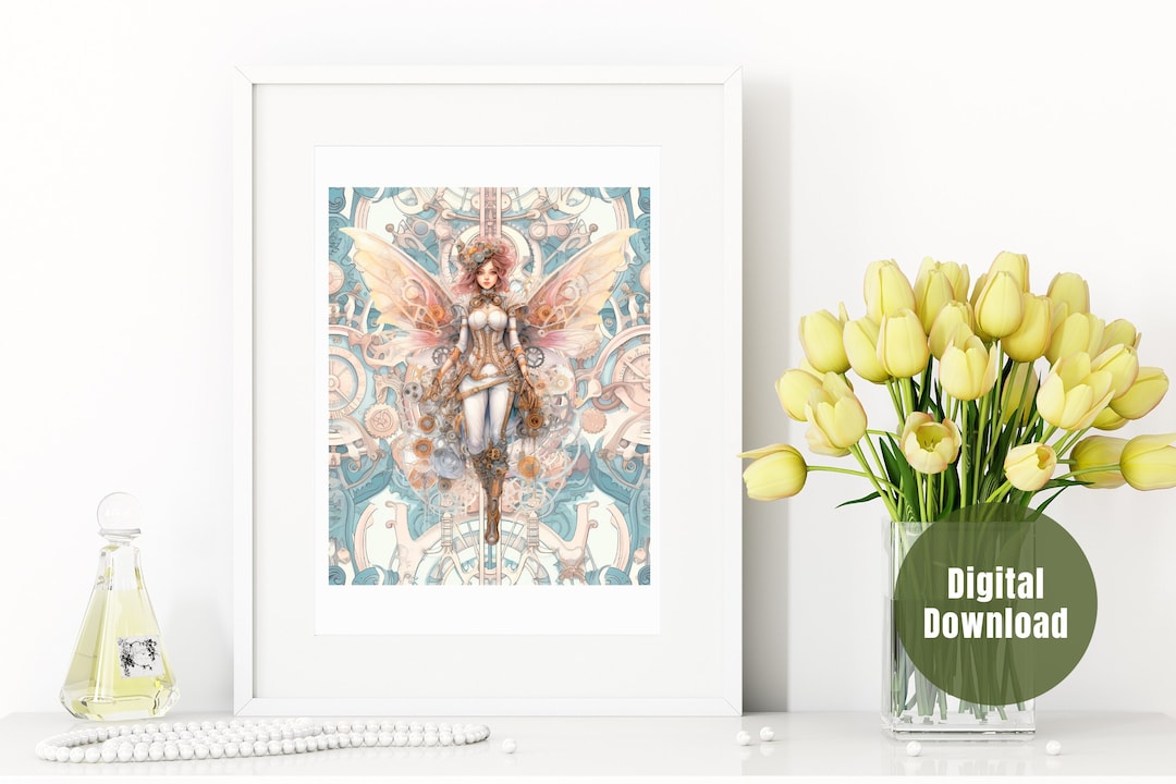 Steampunk Fairy Wall Art | Pixie Wall Art | Faerie Art | Nursery Decor ...