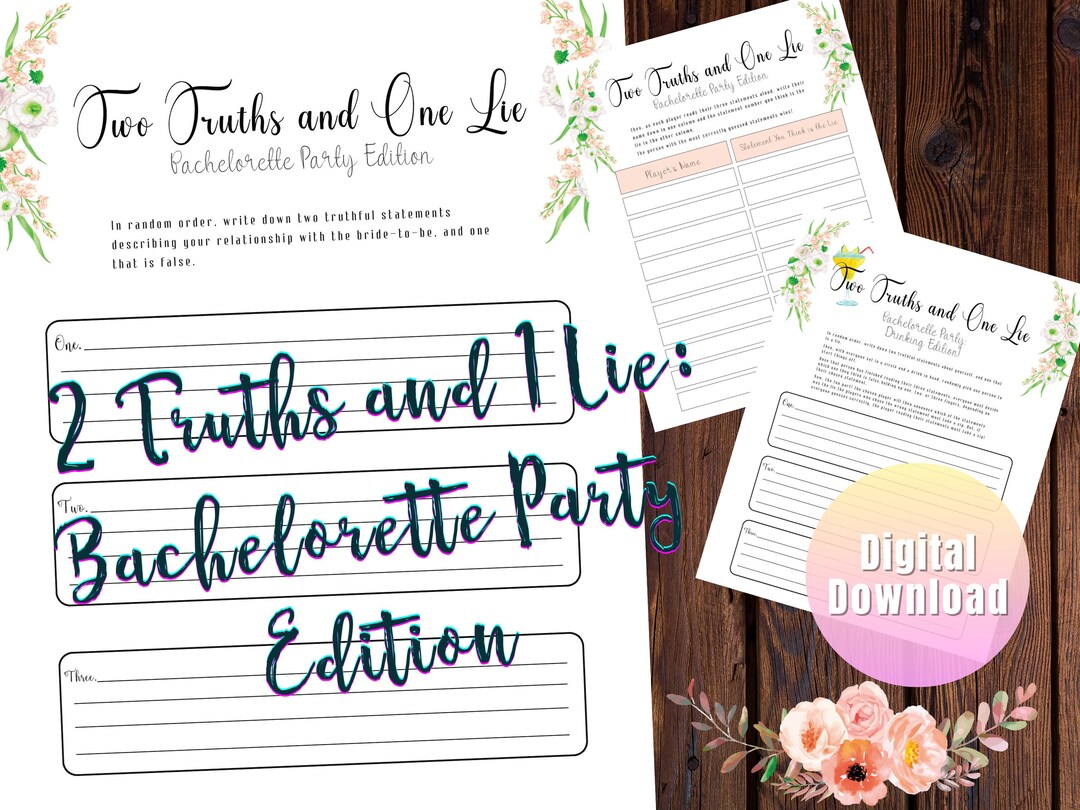 Free Printable Two Truths And Lie Graduation Party Game – SIYE