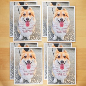 Cartes de remerciement Corgi - lot de 8 cartes (A2)