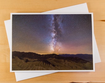 Milky Way in Death Valley card - blank greeting card - Death Valley National Park, California