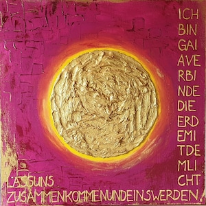 Energy Circle - Light of the Earth - Energy Art - Original Acrylic on Canvas - Unique