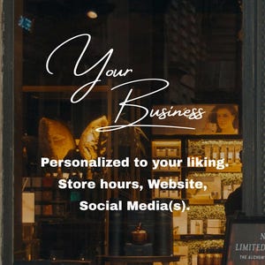 Customizable Window Decal / Your Company Name or Logo Storefront Vinyl Sticker Window Door Lettering