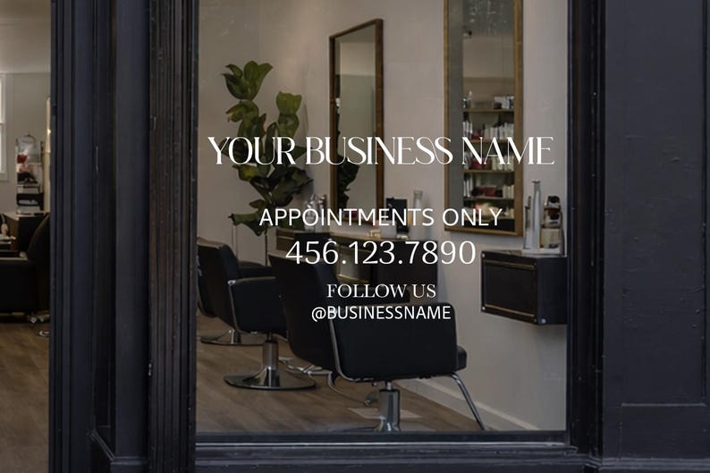 Storefront Window Vinyl Lettering | Custom Business Door Decal With ...