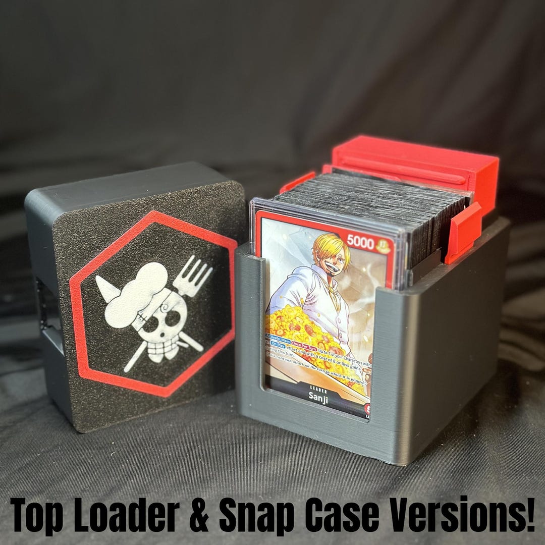 Deck Box - OPTCG - Sanji (red) - Snap Case/top Loader - Etsy
