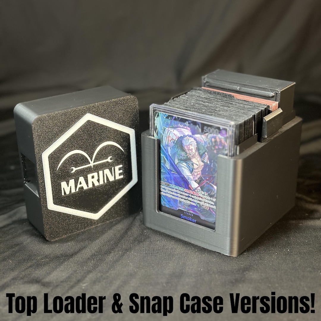 Deck Box - OPTCG - Smoker (navy) - Snap Case/top Loader - Etsy