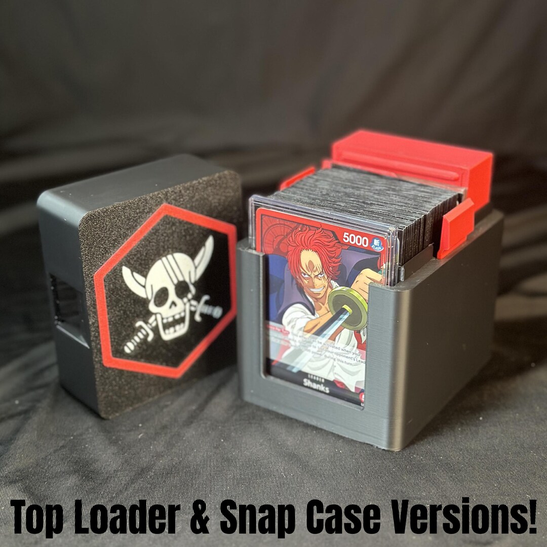 Deck Box - OPTCG - Shanks (red) - Snap Case/top Loader - Etsy