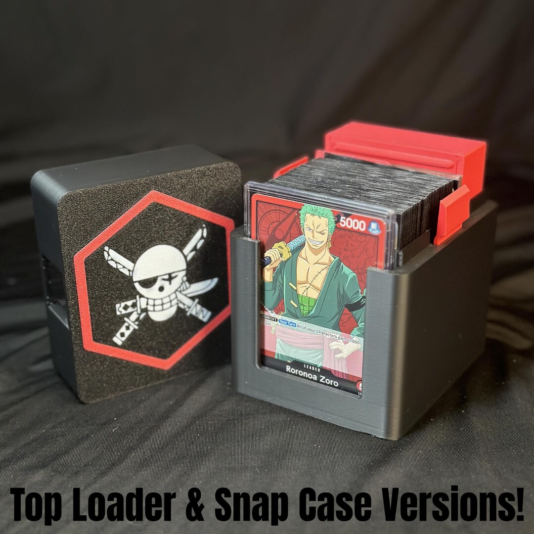 Deck Box - OPTCG - Zoro (red) - Snap Case/top Loader - Etsy