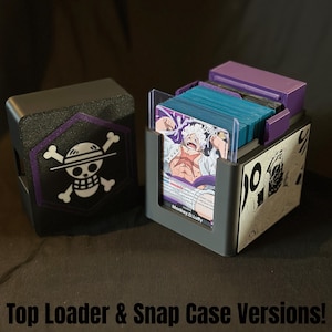 Deck Box - OPTCG - Manga Luffy (Purple/Black) - Snap Case/Top Loader