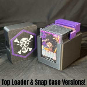 Deck Box - OPTCG - Luffy (violet) - Étui à pression/chargement vertical