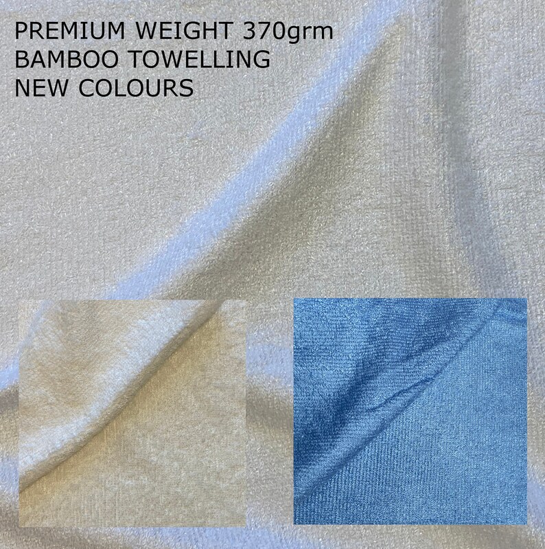 Organic Bamboo Terry Towelling Fabric by the Metre. 370GRM Etsy UK