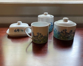 Français vintage Porcelain Van Gogh Tea Service