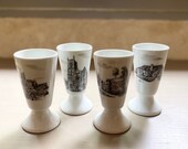 Set of 4 French Limoges Porcelain Cups