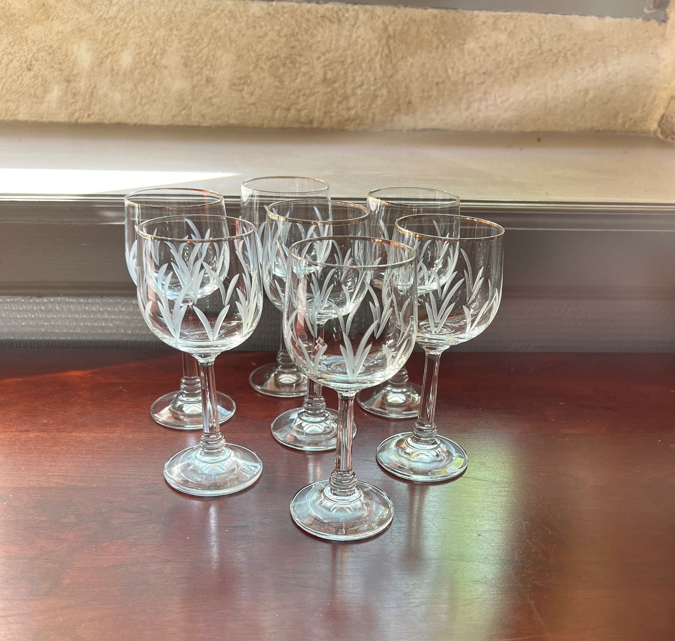 A set of 8 French Dessert Wine Glasses