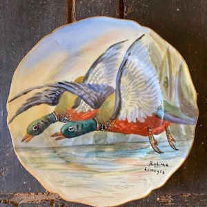 Rare French Vintage Limoges Collectible Plate – Hand-Painted & Signed