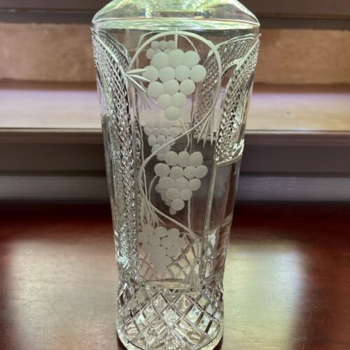 French Vintage shops Glass Decanter